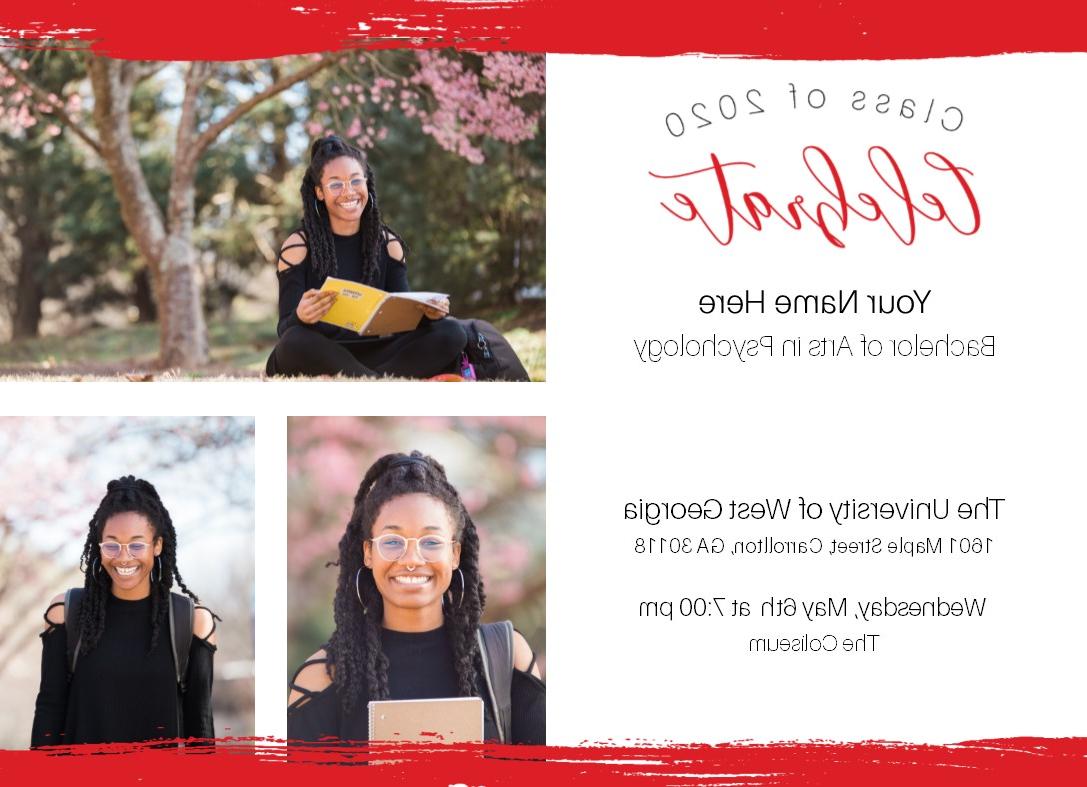 Horizontal grad announcement template